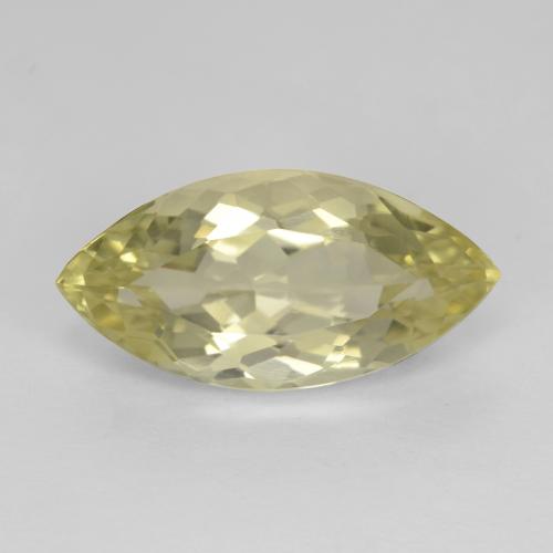 Quarzo naturale giallo da 5,31 ct, marchesa, VVS-VS
