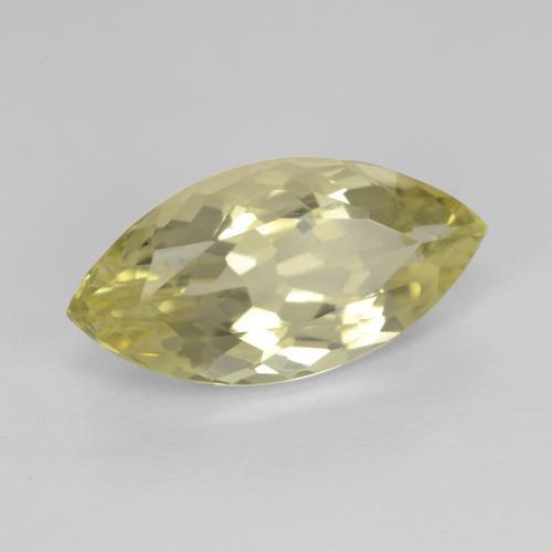 Quarzo naturale giallo da 5,31 ct, marchesa, VVS-VS