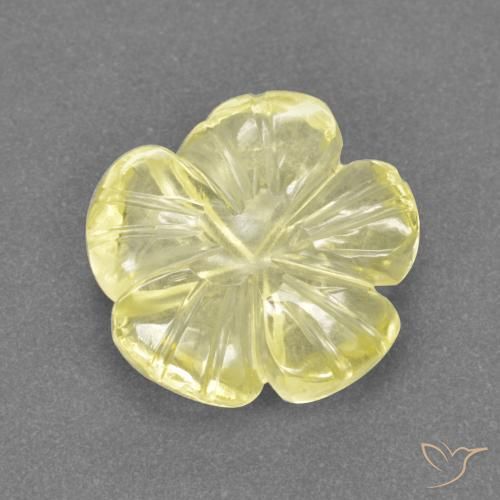 2.63ct Naturale Laguna Gialla Quarzo, Taglio a fiore, Trasparente