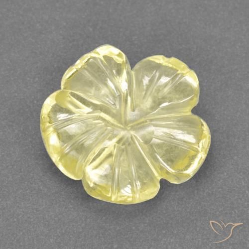 Quarzo Laguna Gialla naturale da 2.63 ct, Taglio a fiore, Trasparente