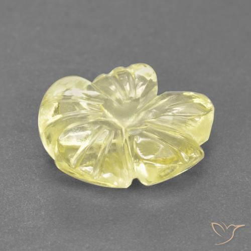 Quarzo Laguna Gialla naturale da 2.63 ct, Taglio a fiore, Trasparente