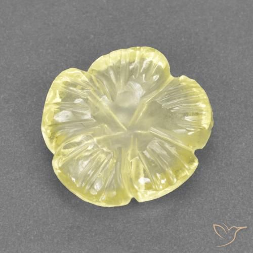 2.95ct Naturale Laguna Gialla Quarzo, Taglio a fiore, Trasparente
