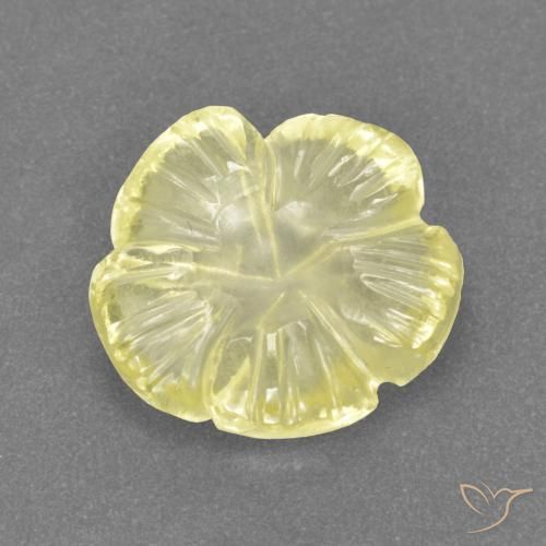 Quarzo Laguna Gialla naturale da 2.95 ct, Taglio a fiore, Trasparente