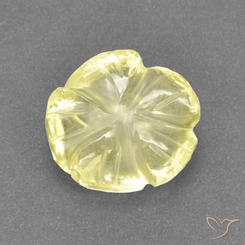 2.81ct Naturale Giallo medio Quarzo, Taglio a fiore, Trasparente