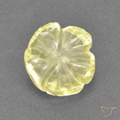 Quarzo Giallo medio naturale da 2.81 ct, Taglio a fiore, Trasparente