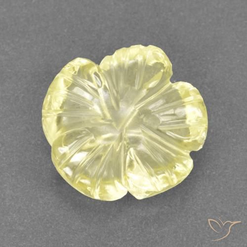 3.11ct Naturale Laguna Gialla Quarzo, Taglio a fiore, Trasparente