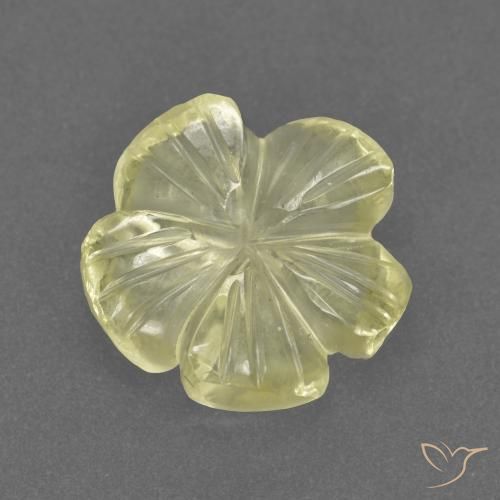 Quarzo Laguna Gialla naturale da 2.73 ct, Taglio a fiore, Trasparente