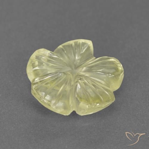 Quarzo Laguna Gialla naturale da 2.73 ct, Taglio a fiore, Trasparente