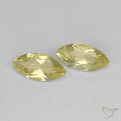 Gemme di Quarzo Giallo medio-chiaro naturale da 1.42 ct, Taglio marquise, VS