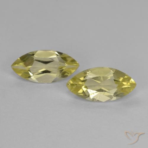 1.36ctw Naturale Giallo pallido Quarzo, Taglio marquise, VS