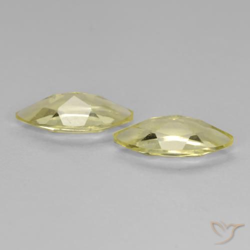 Gemme di Quarzo Laguna Gialla naturale da 1.30 ct, Taglio marquise, VS