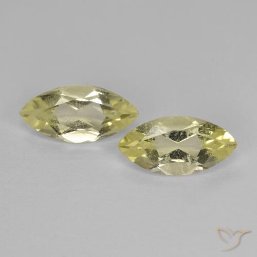1.40ctw Naturale Giallo medio-chiaro Quarzo, Taglio marquise, VS