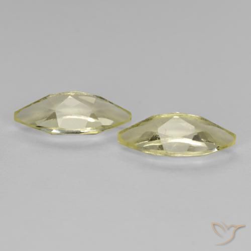 Gemme di Quarzo Giallo medio-chiaro naturale da 1.40 ct, Taglio marquise, VS