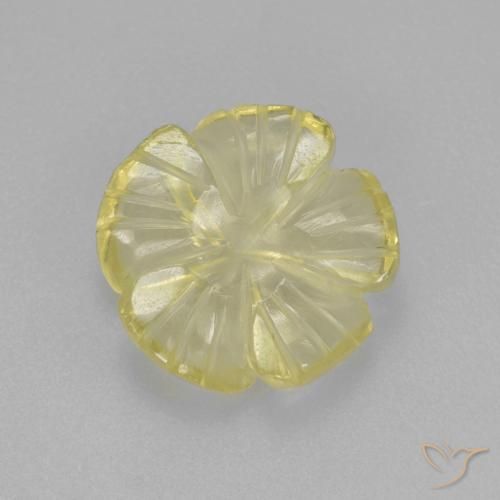 2.70ct Naturale Laguna Gialla Quarzo, Taglio a fiore, Trasparente