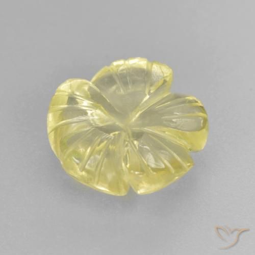 Quarzo Laguna Gialla naturale da 2.70 ct, Taglio a fiore, Trasparente