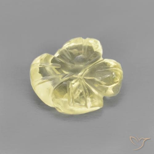 Quarzo Giallo Laguna chiaro naturale da 2.04 ct, Taglio a fiore, Trasparente