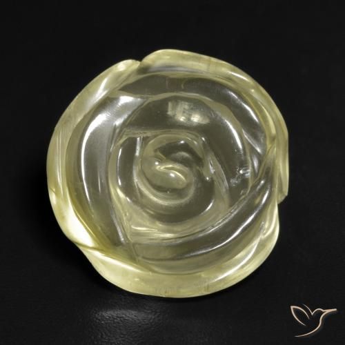 10.57ct Naturale Giallo medio-chiaro Quarzo, Taglio a fiore, Trasparente