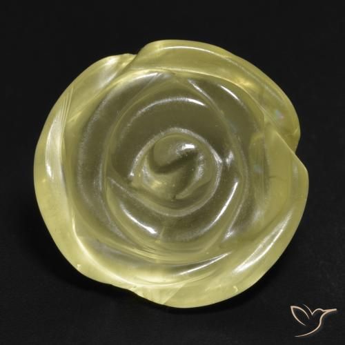 13.59ct Naturale Giallo medio Quarzo, Taglio a fiore, Trasparente