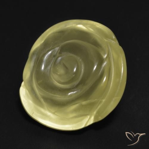 Quarzo Giallo medio naturale da 13.59 ct, Taglio a fiore, Trasparente
