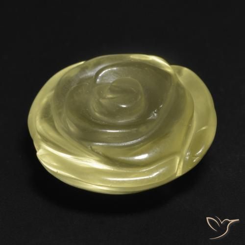 Quarzo Giallo medio naturale da 13.59 ct, Taglio a fiore, Trasparente