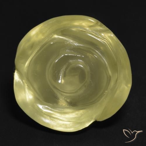 17.51ct Naturale Giallo medio Quarzo, Taglio a fiore, Trasparente