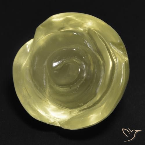 Quarzo Giallo medio naturale da 17.51 ct, Taglio a fiore, Trasparente