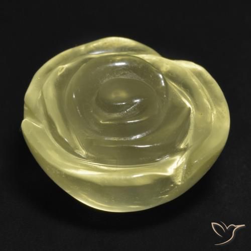 Quarzo Giallo medio naturale da 17.51 ct, Taglio a fiore, Trasparente