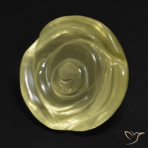 Quarzo Giallo medio naturale da 13.55 ct, Taglio a fiore, Trasparente