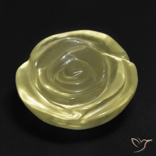 Quarzo Giallo medio naturale da 13.55 ct, Taglio a fiore, Trasparente