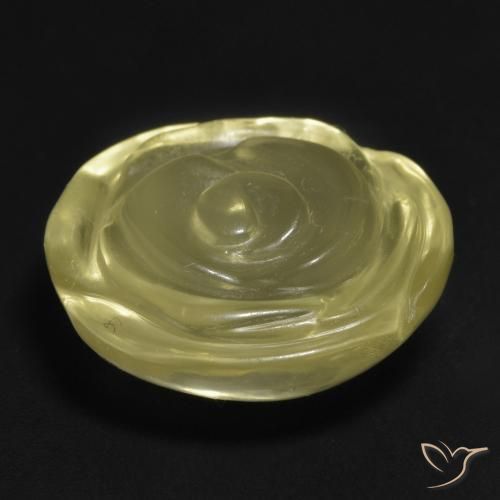 Quarzo Giallo medio naturale da 13.76 ct, Taglio a fiore, Trasparente