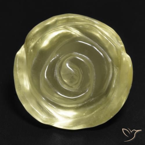 Quarzo Giallo medio naturale da 14.90 ct, Taglio a fiore, Trasparente