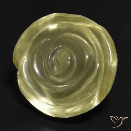 Quarzo Giallo medio naturale da 14.90 ct, Taglio a fiore, Trasparente