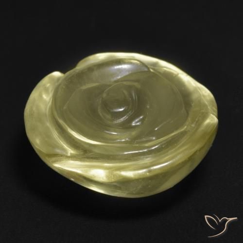 Quarzo Giallo medio naturale da 14.90 ct, Taglio a fiore, Trasparente