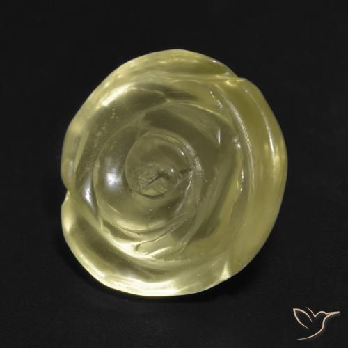 Quarzo Giallo pallido naturale da 10.57 ct, Taglio a fiore, Trasparente