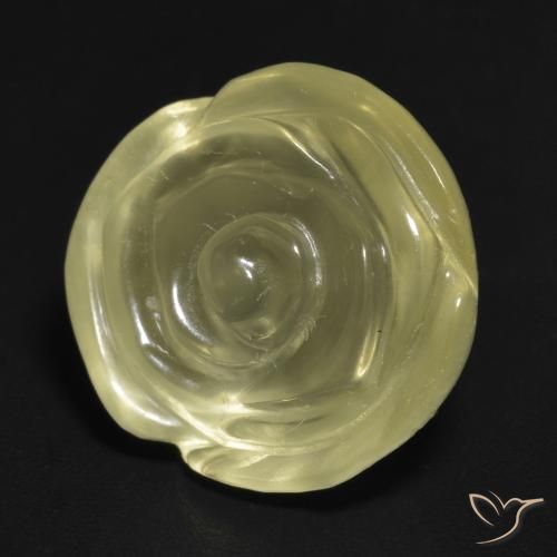Quarzo Laguna Gialla naturale da 14.63 ct, Taglio a fiore, Trasparente