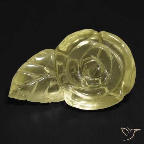 18.90ct Naturale Laguna Gialla Quarzo, Taglio a fiore, Trasparente