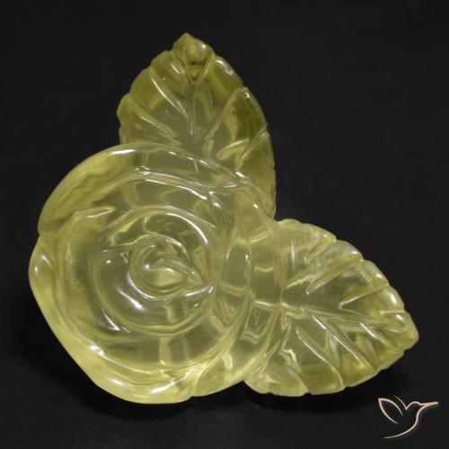 Quarzo Laguna Gialla naturale da 27.63 ct, Taglio a fiore, Trasparente
