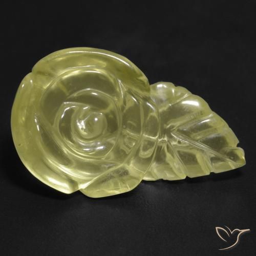 Quarzo Laguna Gialla naturale da 12.51 ct, Taglio a fiore, Trasparente