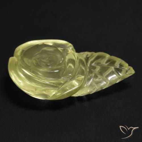 Quarzo Laguna Gialla naturale da 12.51 ct, Taglio a fiore, Trasparente