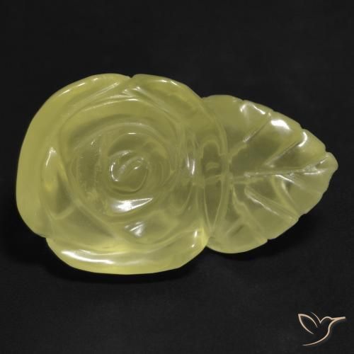 Quarzo Giallo pallido naturale da 15.83 ct, Taglio a fiore, Trasparente