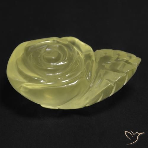 Quarzo Giallo pallido naturale da 15.83 ct, Taglio a fiore, Trasparente