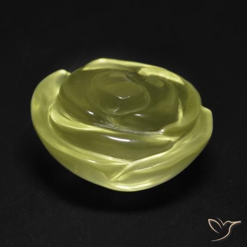 Quarzo Giallo chiaro naturale da 15.74 ct, Taglio a fiore, Trasparente