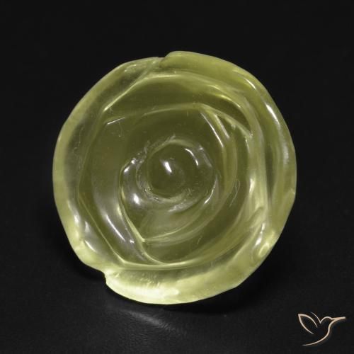 Quarzo Giallo chiaro naturale da 11.13 ct, Taglio a fiore, Trasparente