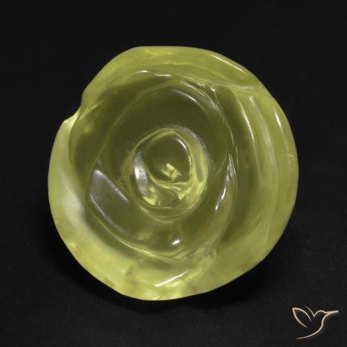 Quarzo Limone giallo naturale da 14.68 ct, Taglio a fiore, Trasparente