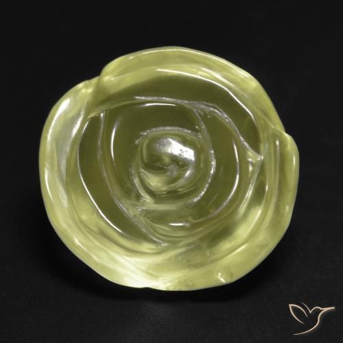 15.19ct Naturale Limone giallo Quarzo, Taglio a fiore, Trasparente