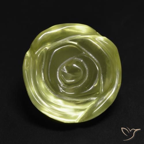 14.89ct Naturale Giallo medio Quarzo, Taglio a fiore, Trasparente