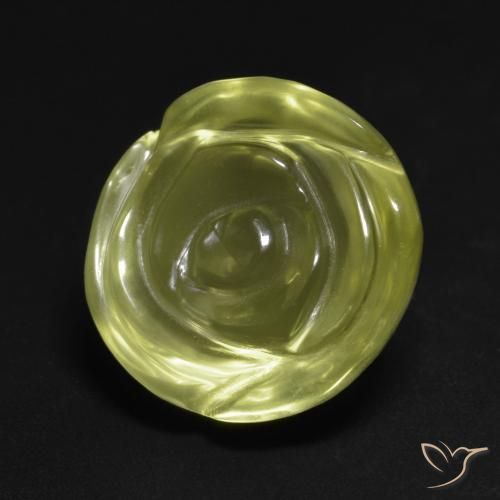 Quarzo Giallo medio naturale da 14.89 ct, Taglio a fiore, Trasparente