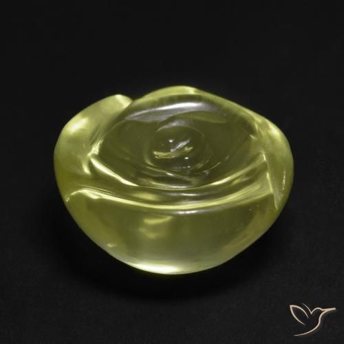 Quarzo Giallo medio naturale da 14.89 ct, Taglio a fiore, Trasparente