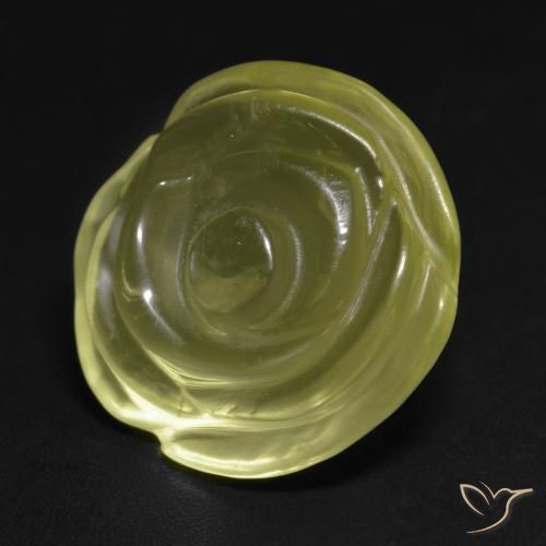 Quarzo Giallo medio naturale da 16.31 ct, Taglio a fiore, Trasparente
