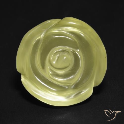 13.20ct Naturale Giallo chiaro Quarzo, Taglio a fiore, Trasparente